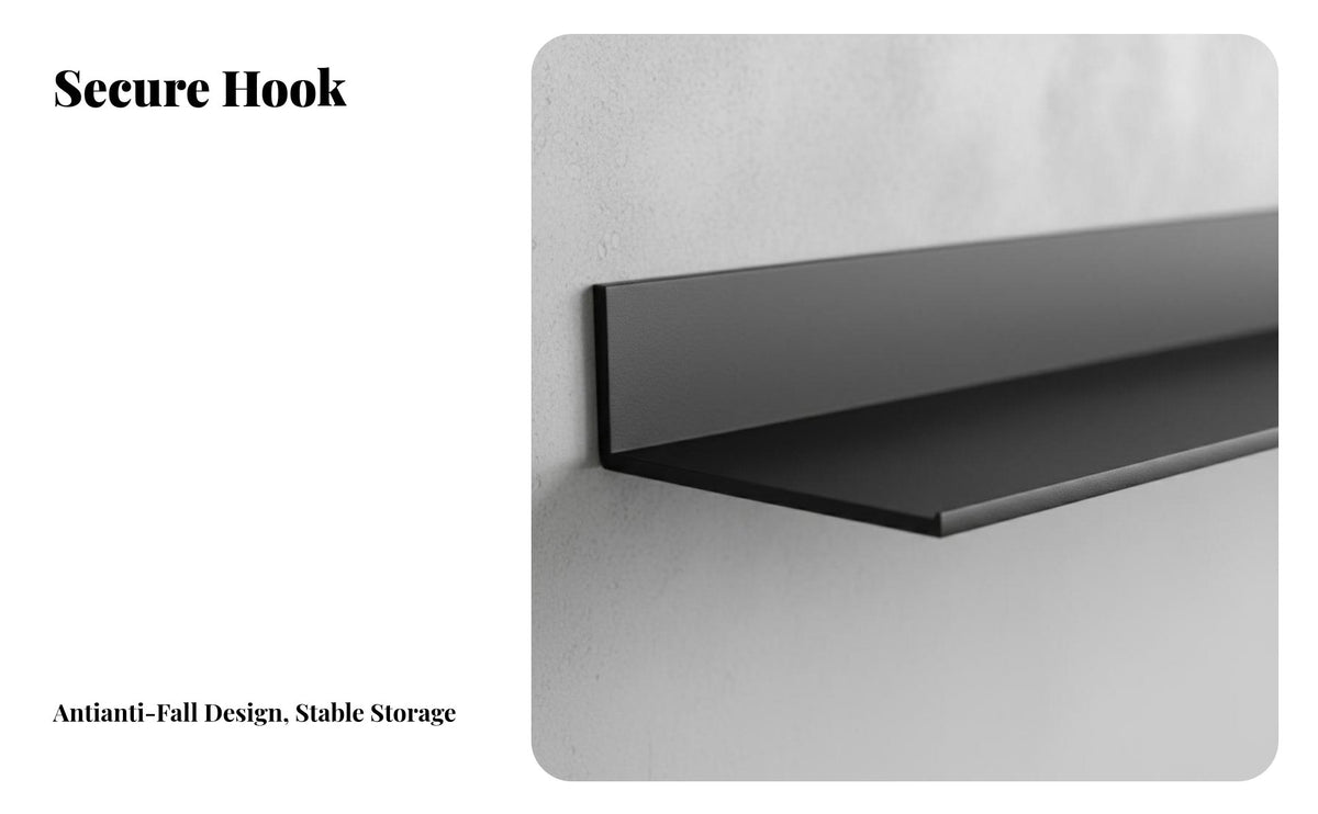 Space Saving L-Shaped Floating Shelf Minimalist Design Floating Picture Ledge Easy to Install Display Rack Sturdy for Interior Designers, DIY Enthusiasts, Living Room, Bedroom, Kitchen, Hallway