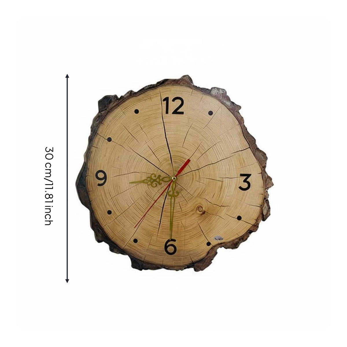 Rustic Wooden Clock Vintage Inspired Farmhouse Design Clock Easy to Hang