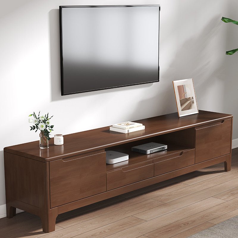 Nordic Solid Wood TV Cabinet and Coffee Table Set, Modern Minimalist for Small Apartments, Living Room Bedroom Storage