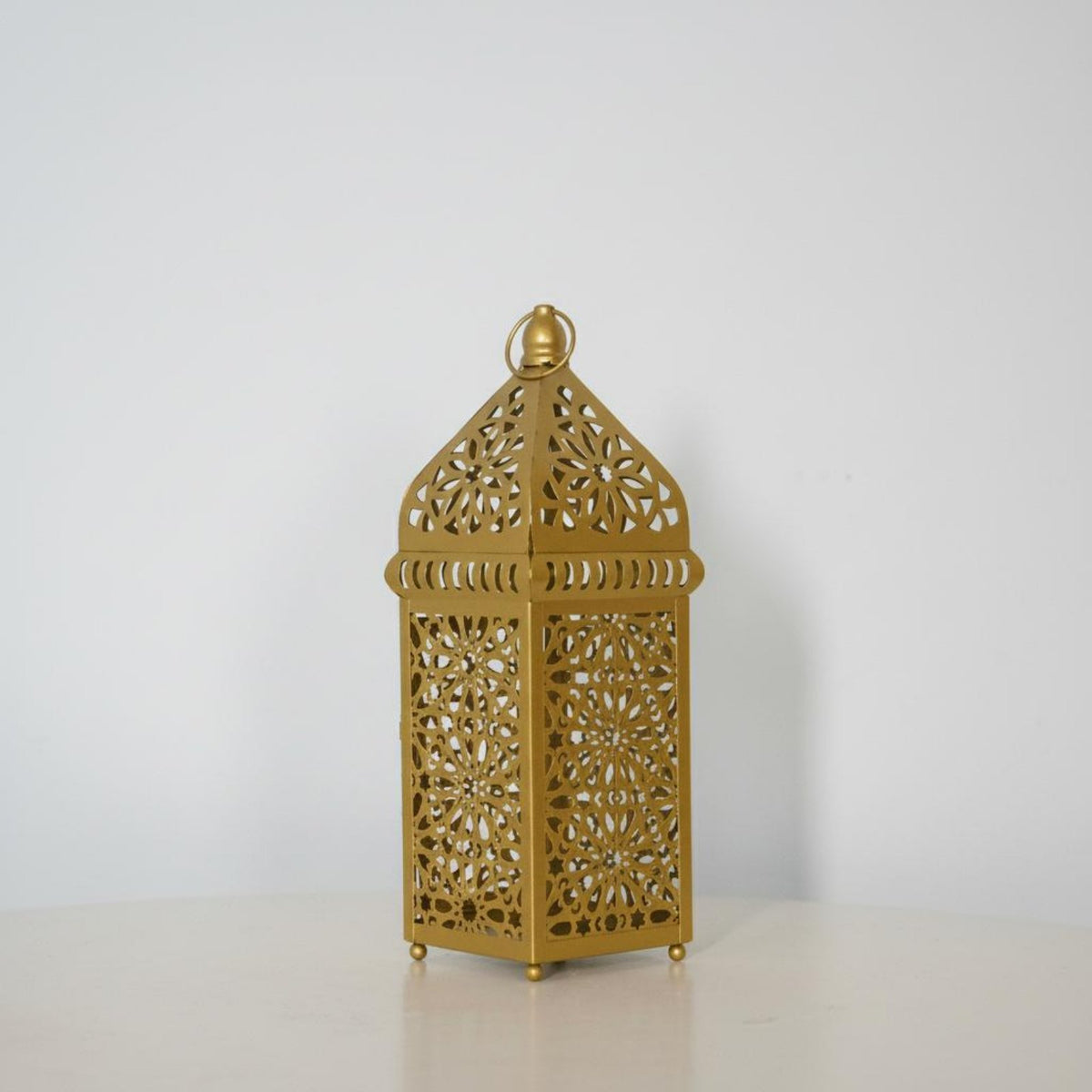 Moroccan Design Lantern Warm Ambient Radiance Hollow Iron Wind Lamp Hanging Loop