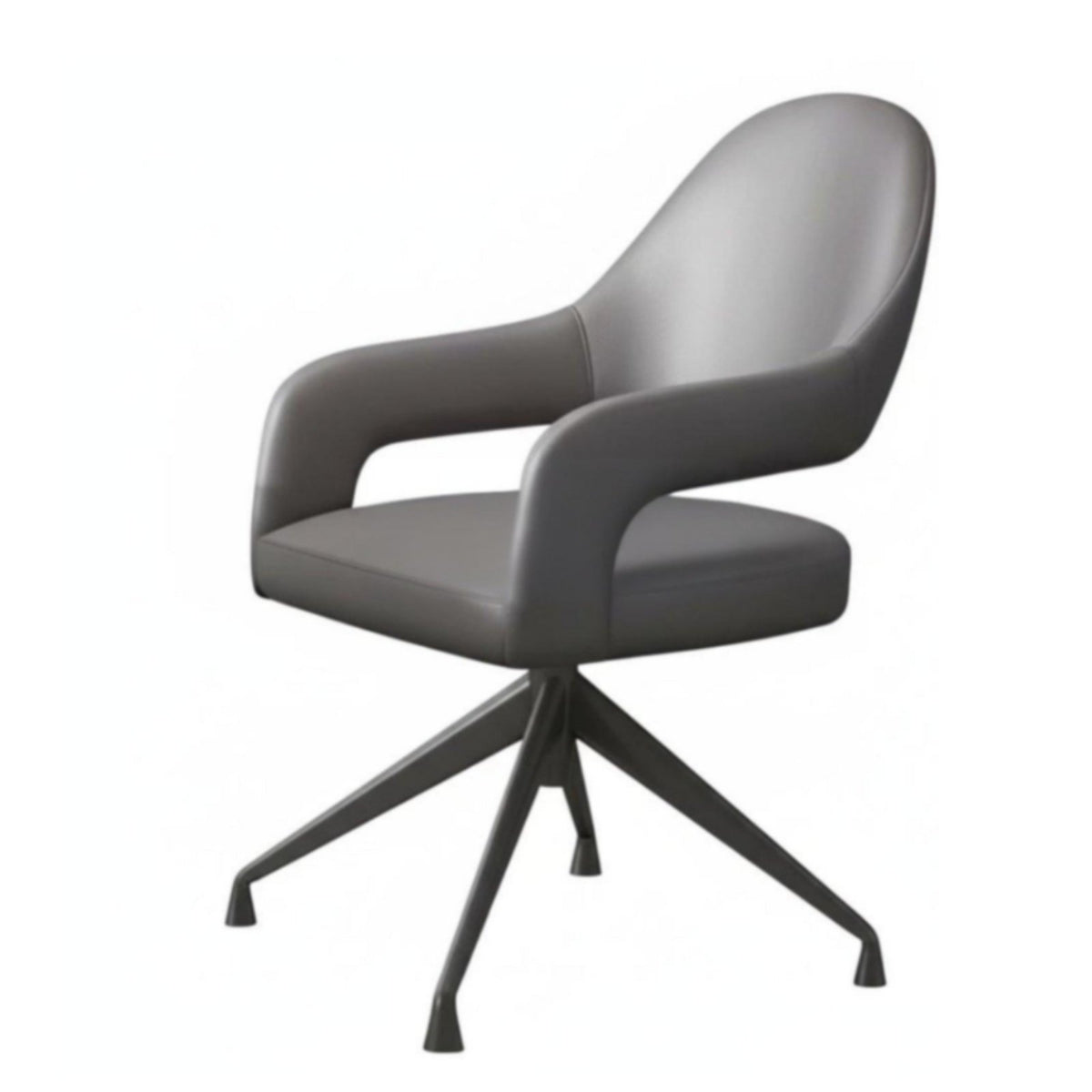 Upholstered Rotating Armchair Comfortable Seating Dining Chair Luxury Stylish High-Resilience Padding for Residents, Restaurant
