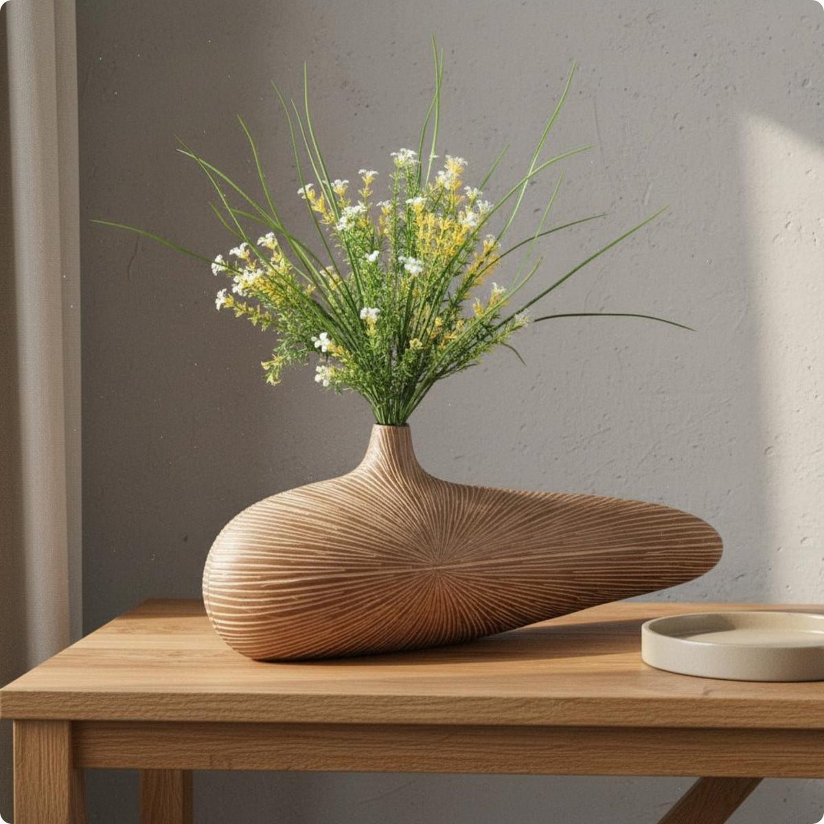 Resin Vase Creative Design Desktop Decor for Office