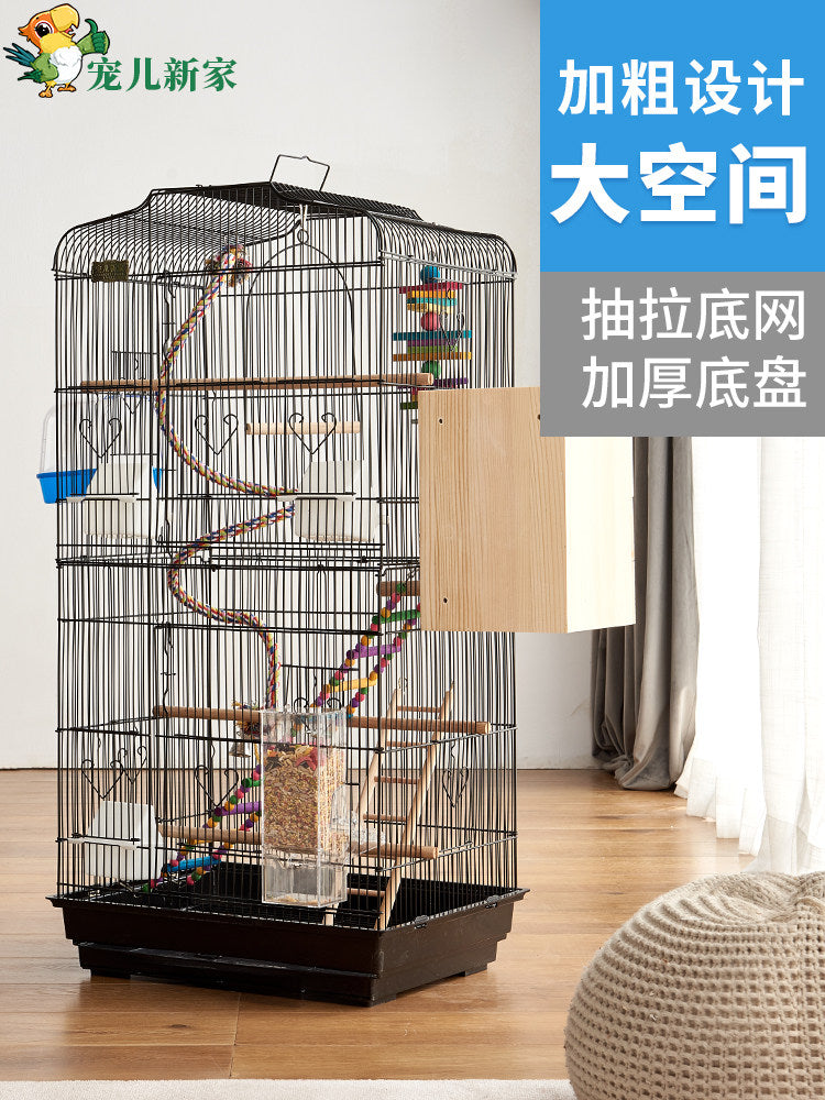 Chong Er Xin Jia Vertical Wire Bird Cage for Parrots, Large Luxury Breeding Cage