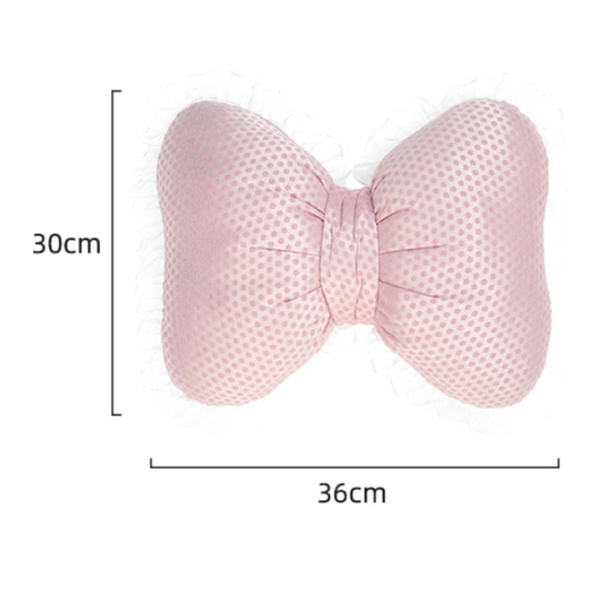 Bow Shaped Throw Pillow Dotted Bow Pillow Large for Sofa, Bedroom