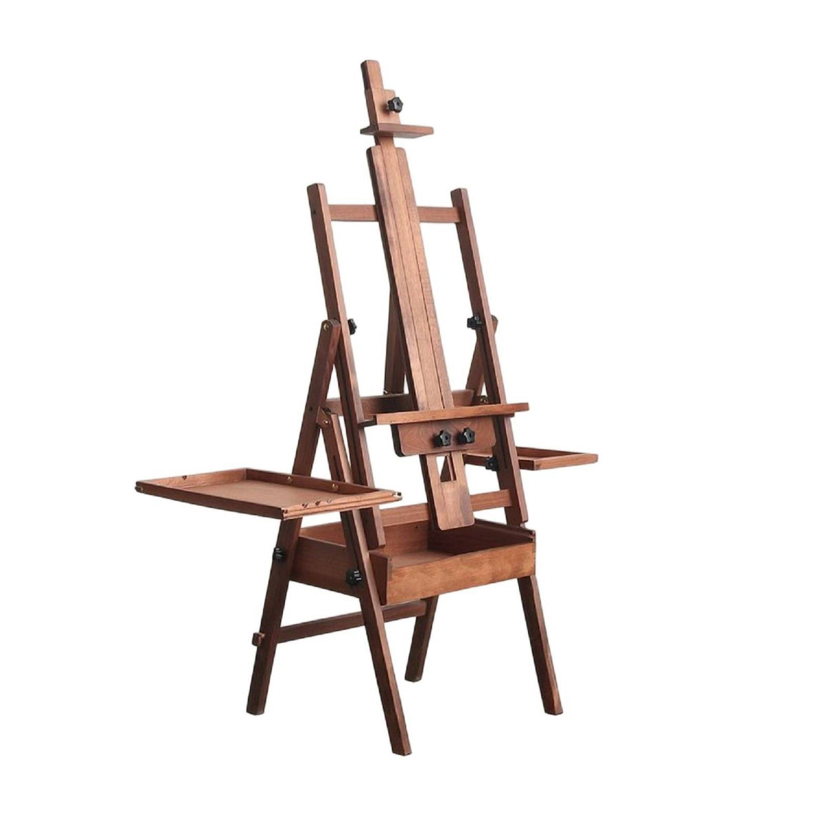 Easel with Storage Tray Foldable Easel with Compartment Adjustable Beechwood for Artists, Painting, Home Studio