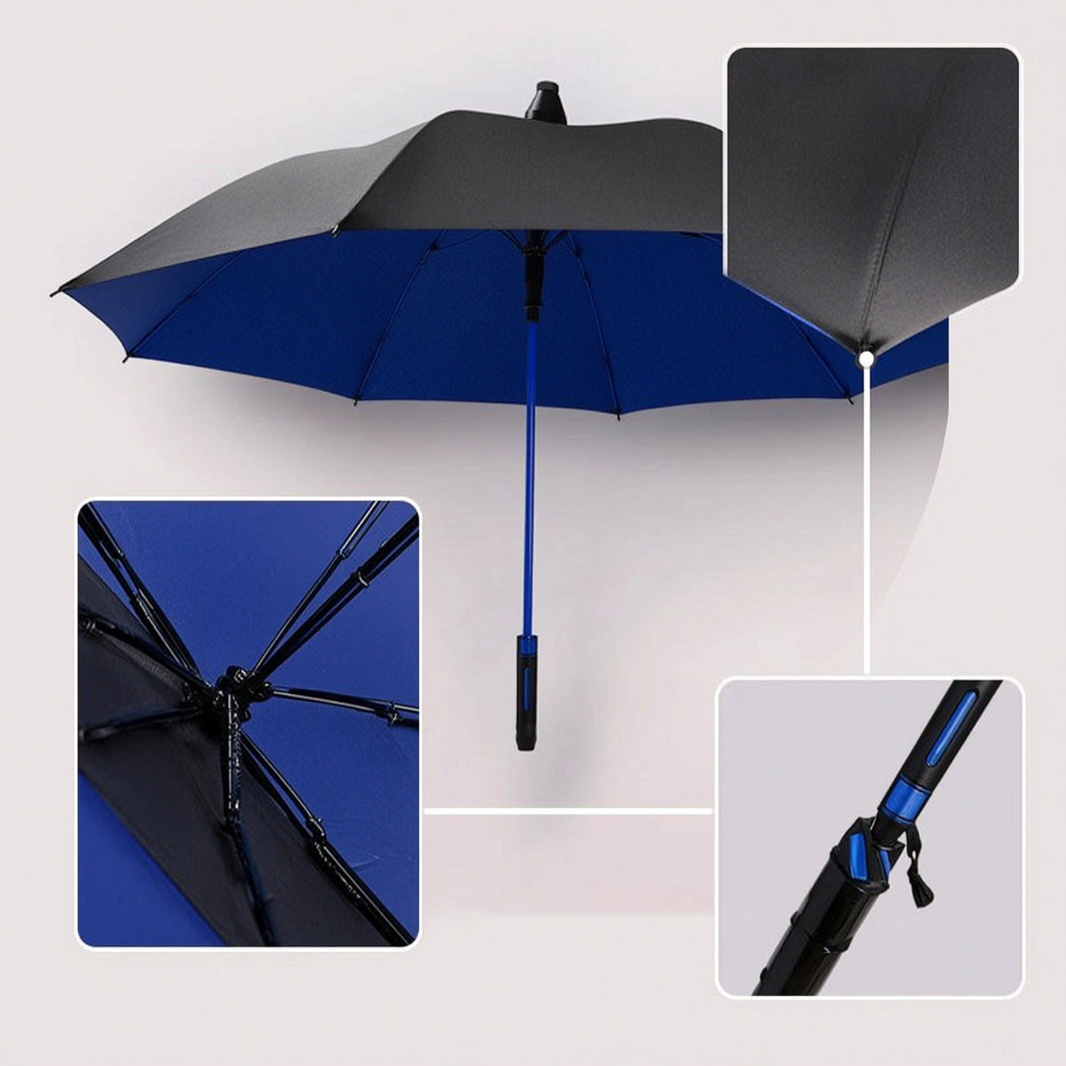 Windproof Double Canopy Umbrella Wind-Resistant Umbrella with Double Canopy Heavy Duty Large for Business Professionals, Commuters, Daily Commute