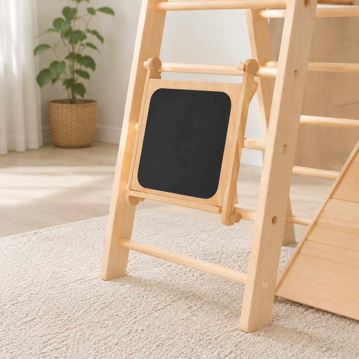 Indoor Play Equipment Wooden Slide Made with Beech Wood Children's Athletic Playground
