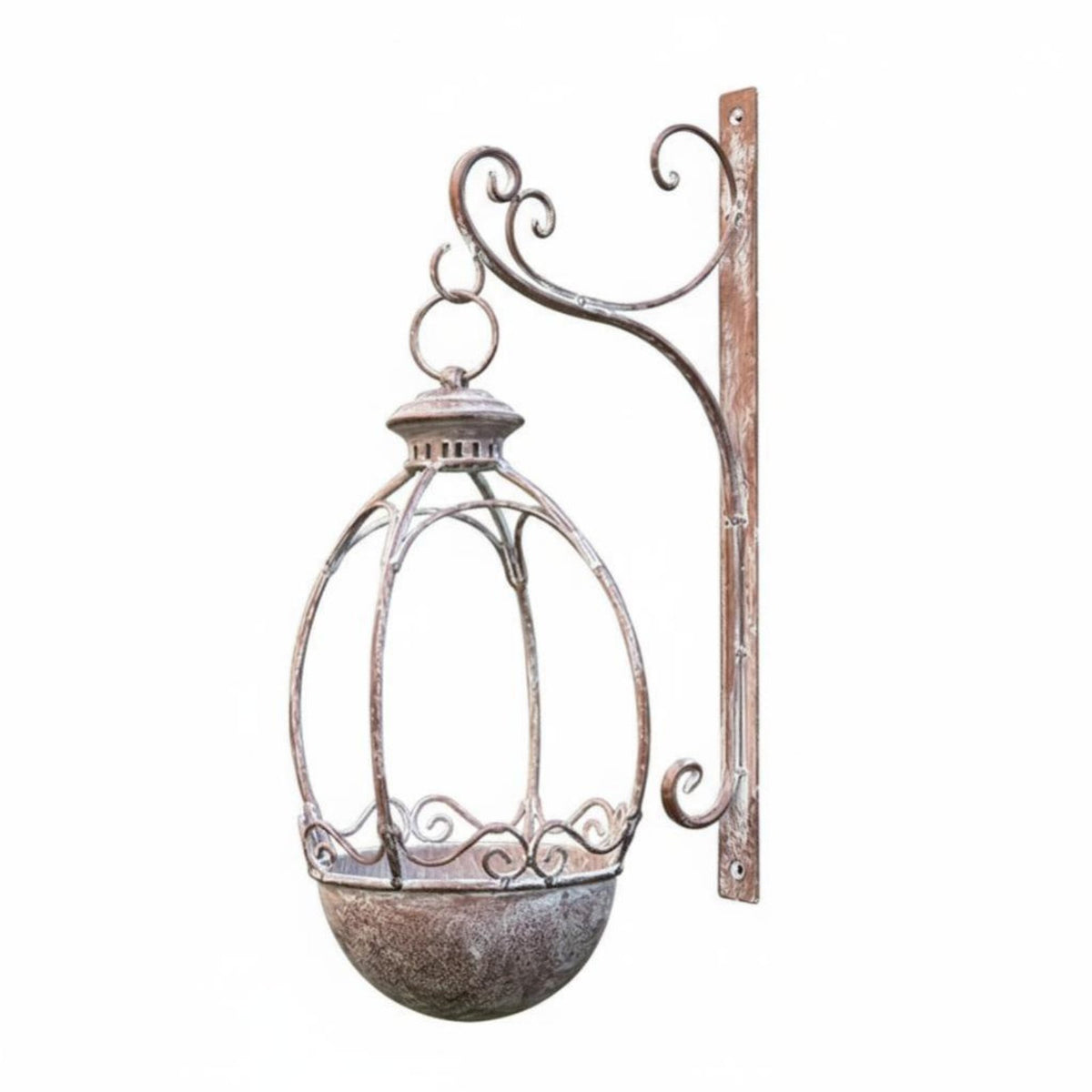 vertical surfaceMounted bloom planter Wrought Iron Design vertical surfaceMounted Pot Holder for Patio