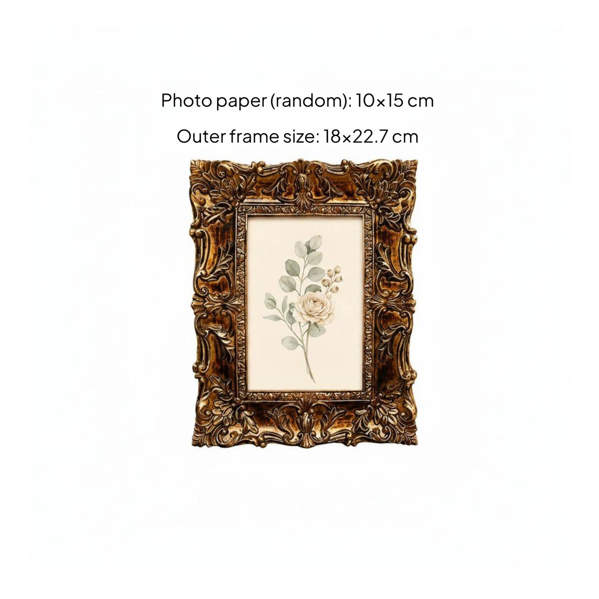 Ornate Baroque Frame Scrollwork Decor Accent Tabletop Display