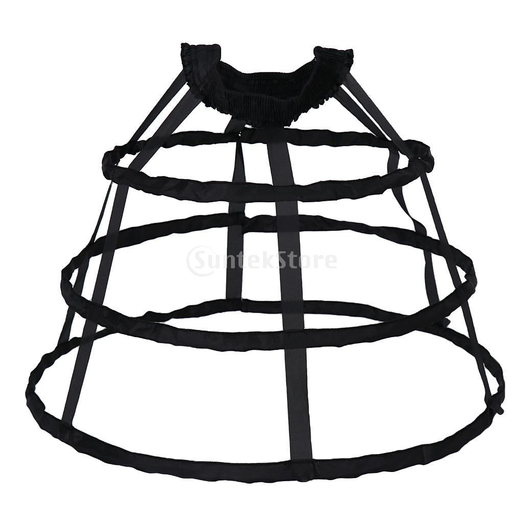 Layered Ruffle Birdcage Crinoline Petticoat for Cosplay, Lolita Dress