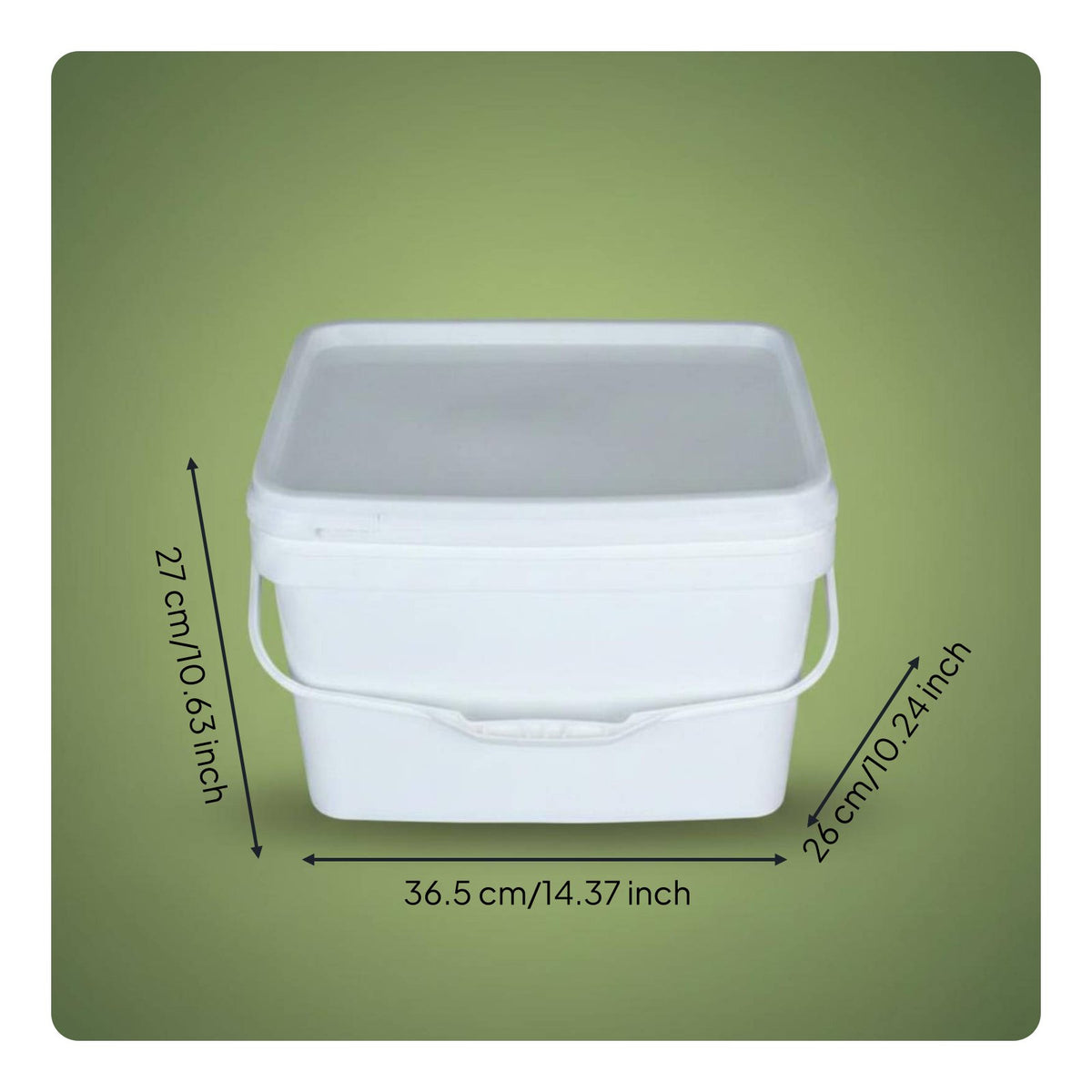 Square Plastic Pail Large Capacity Food Grade Storage Pail