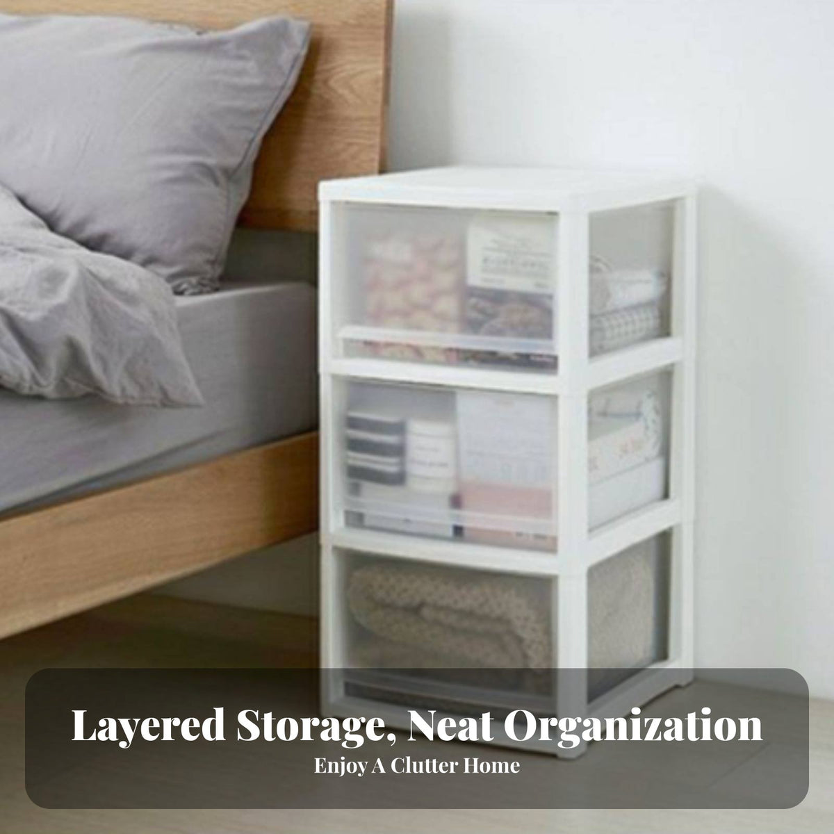 Stackable Drawer Unit Large Capacity Stackable Sliding Drawer effortless Glide