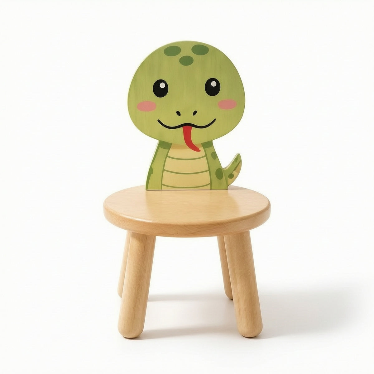 Sturdy Stool with Backrest Low-Height Kids Stool Child-Friendly Furniture Wooden for Playroom