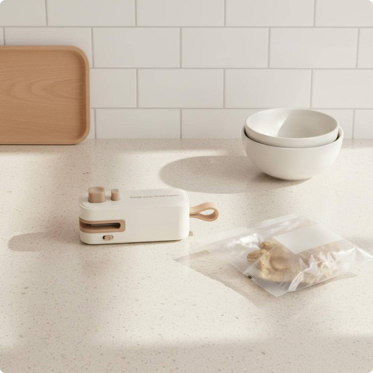 Mini Snack Bag Sealer 2 in 1 Household Tool Compact for Travel