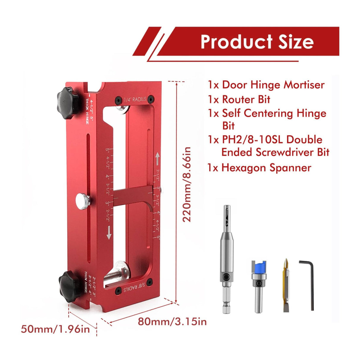 Door Hinge Install Jig Aluminum Alloy Adjustable Mortise Jig Accurate Alignment