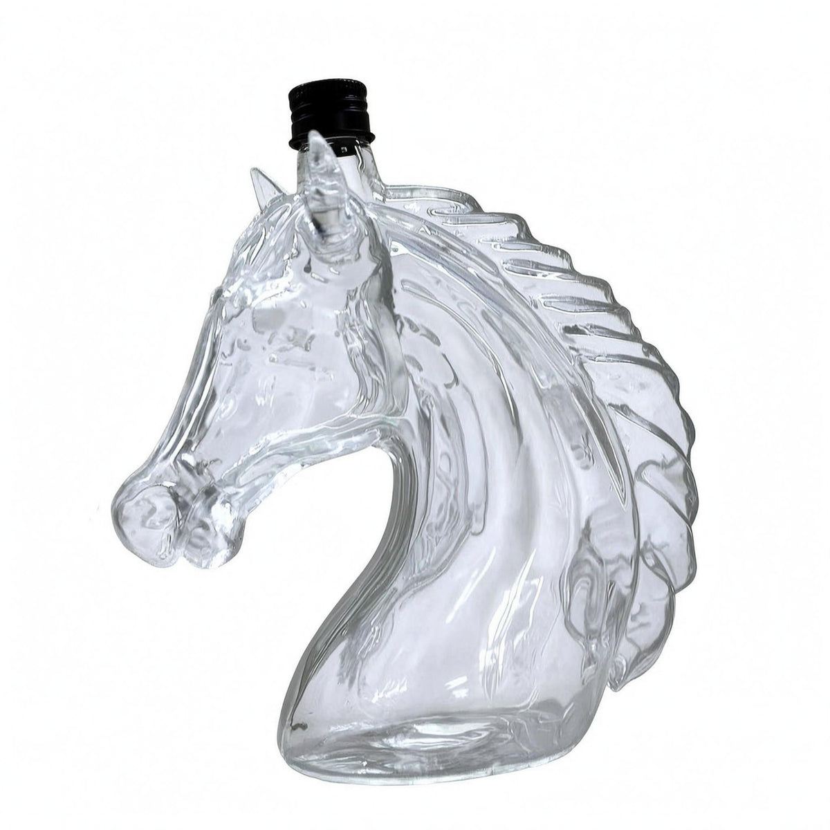 Horse Head Bottle Molded Glass Horse Bottle Home Bar Display for Liquor Storage