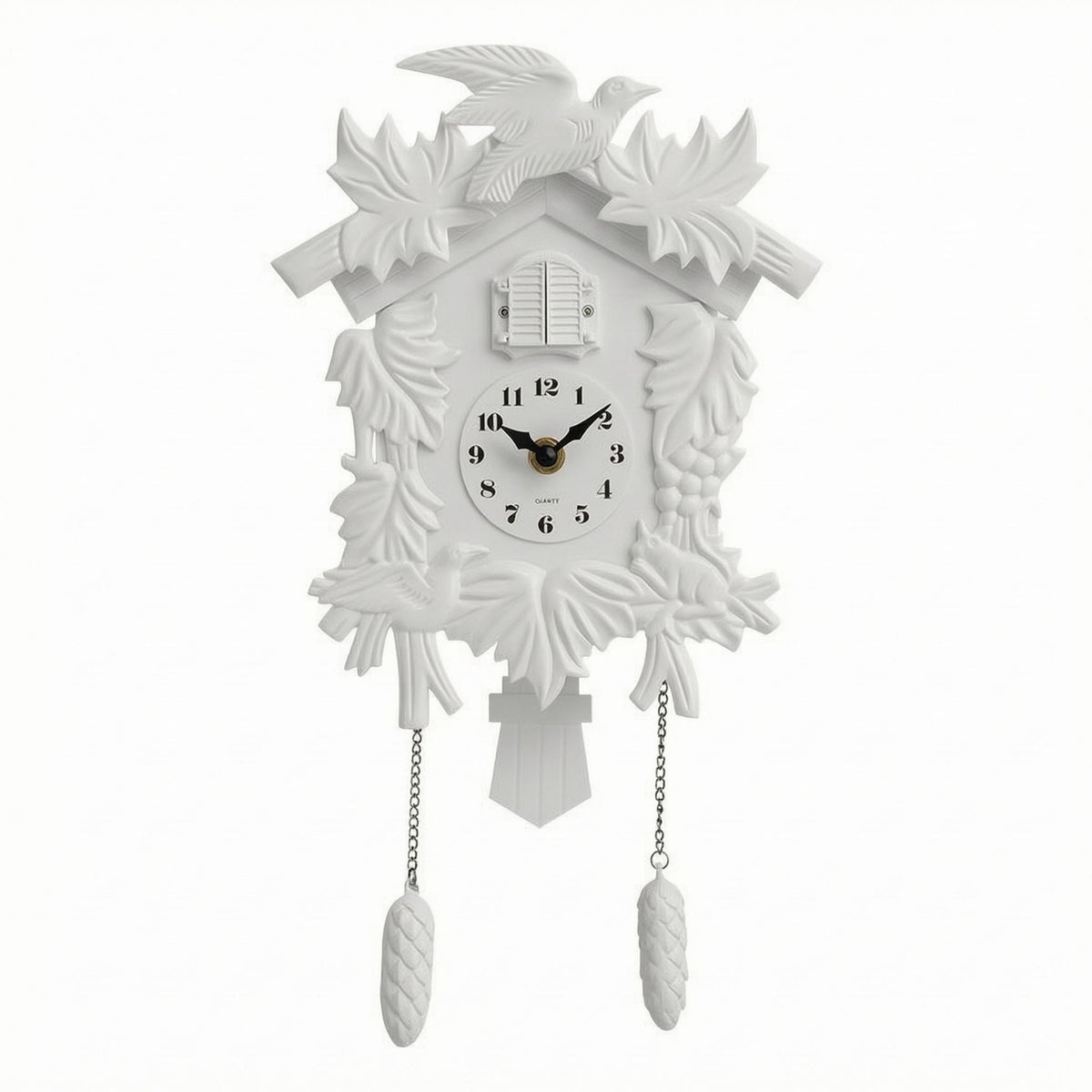 Retro Wall Cuckoo Timepiece Pinecone Weights House Decoration Accurate