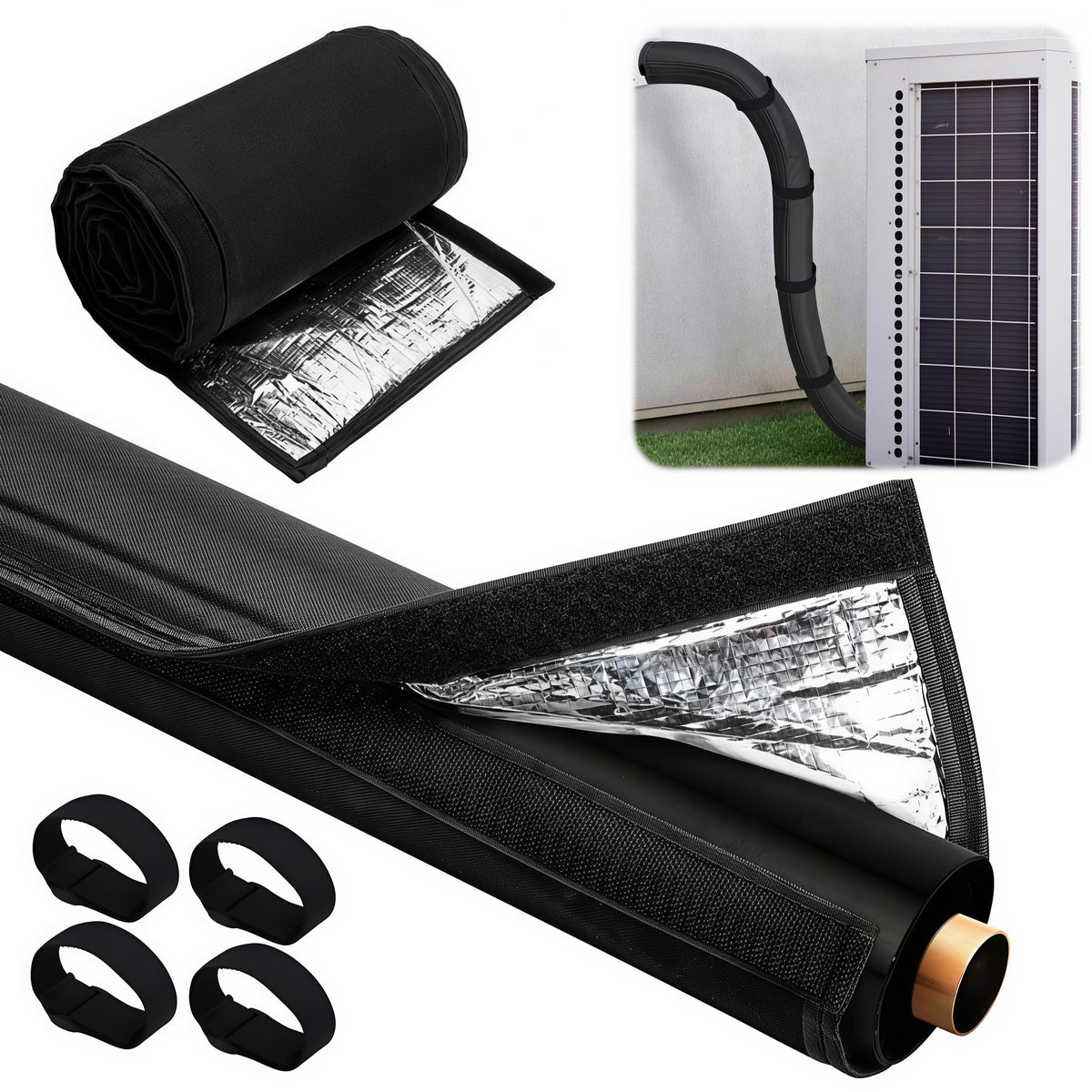 Air Conditioner Pipe Protective Cover with Aluminum Foil and Oxford Cloth