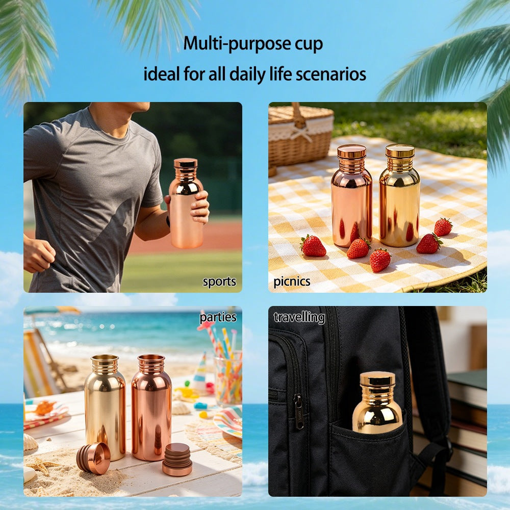 Wide Mouth Stainless Steel Sports Water Bottle