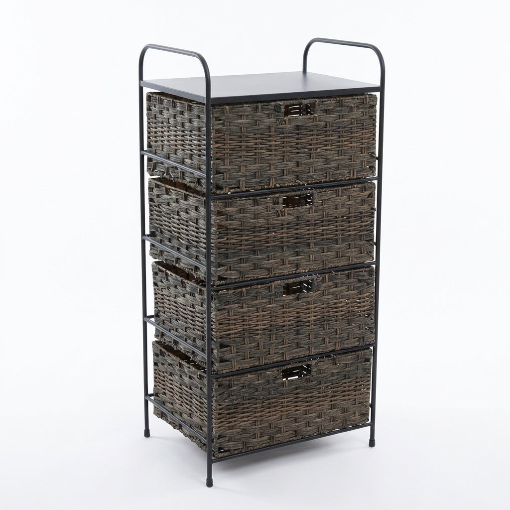 Multi-Layer PE Unit, Hallway Storage Organizer, Bedroom Storage Rack, Living Room Storage Basket, Tall Storage Unit for Home