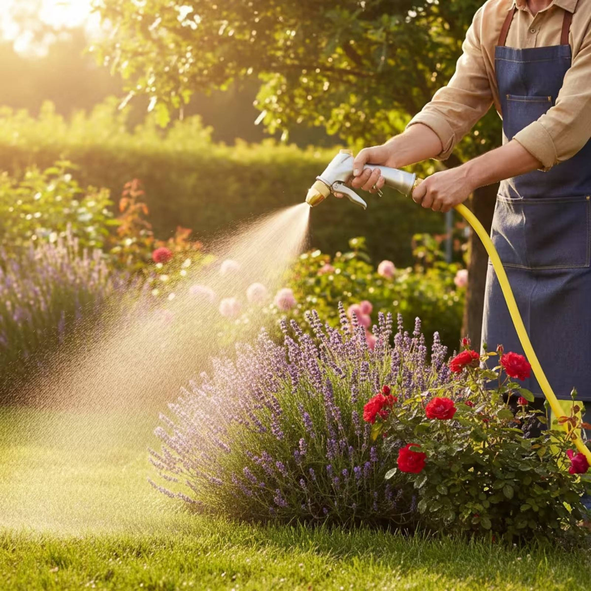 Water with Hose Multipurpose Spray Kit with Heavy-Duty Water for Gardeners, Yard Cleaning