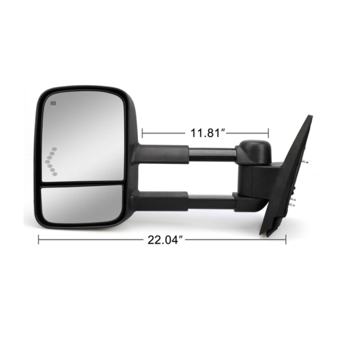 Power Heated Tow Mirror Easy Installation Heated Towing Mirror for Hauling