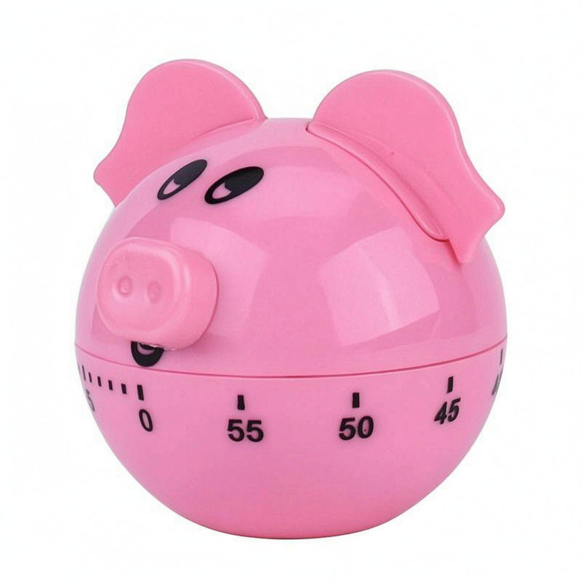 Smooth Hard Material Mechanical Countdown Timer Rounded Body Countdown Timer Glossy Finish Time Tool Compact for Kitchen, Study