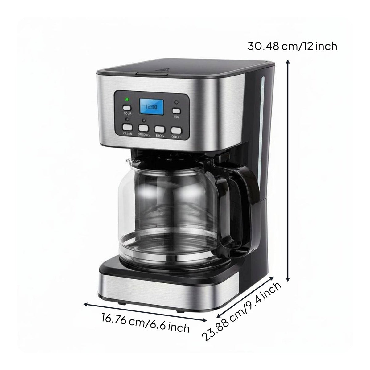 Automatic Pour-over Coffee Brewer Keep Warm Kitchen Appliance 950W High Power