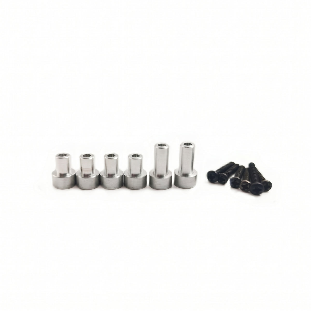 6 Pieces Body Raising Kit Stepped Base Mounting Column Kit Silver Rc Truck Part