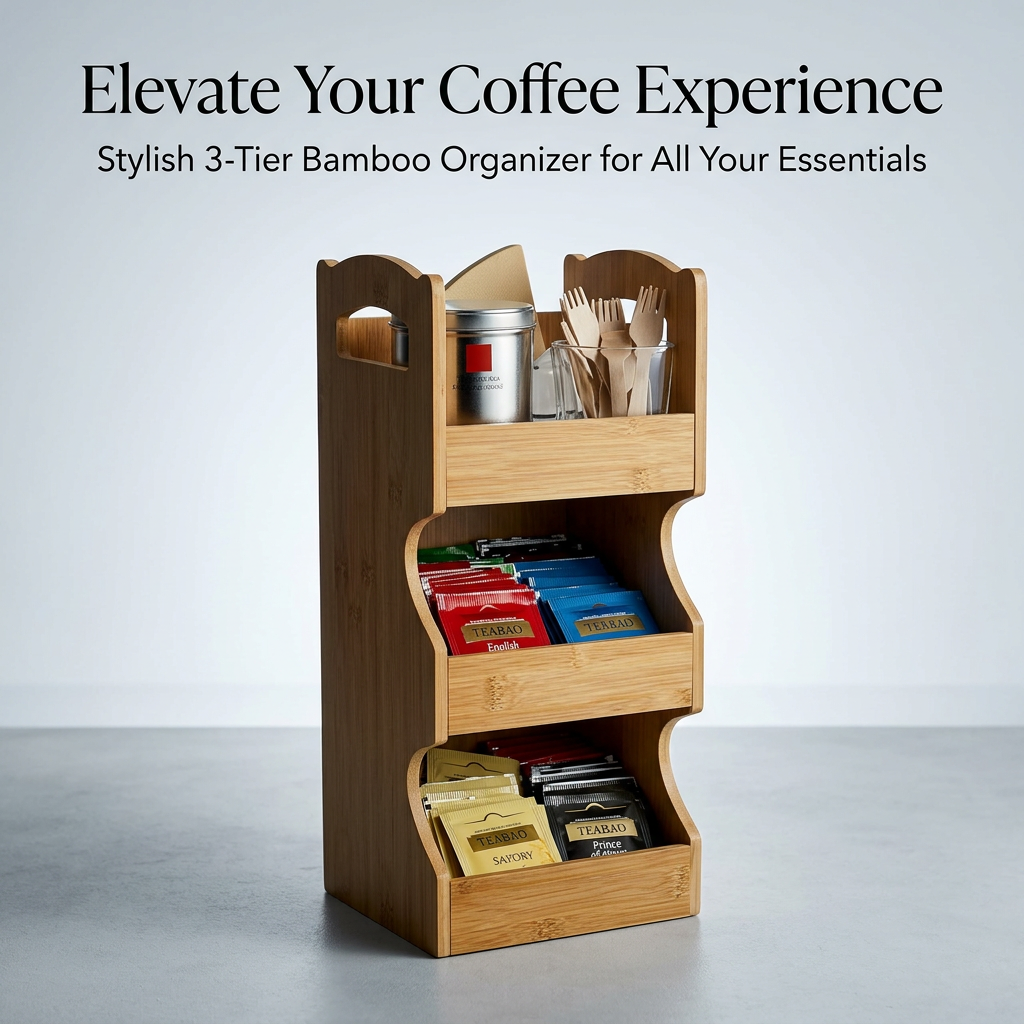 Spice Rack 3-Tier Countertop, Bamboo Spice Rack Organizer, Desktop Spice Rack Organizer, Kitchen Countertop Organizer