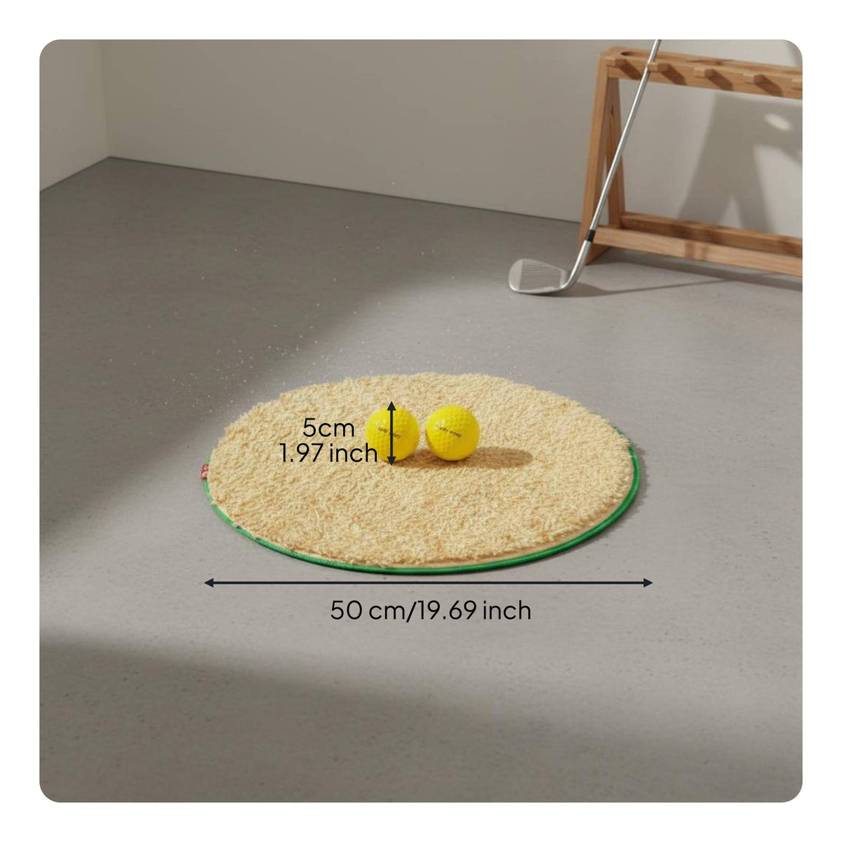 Reinforced TPR Bottom Golf Bunker Practice Mat for Golfers