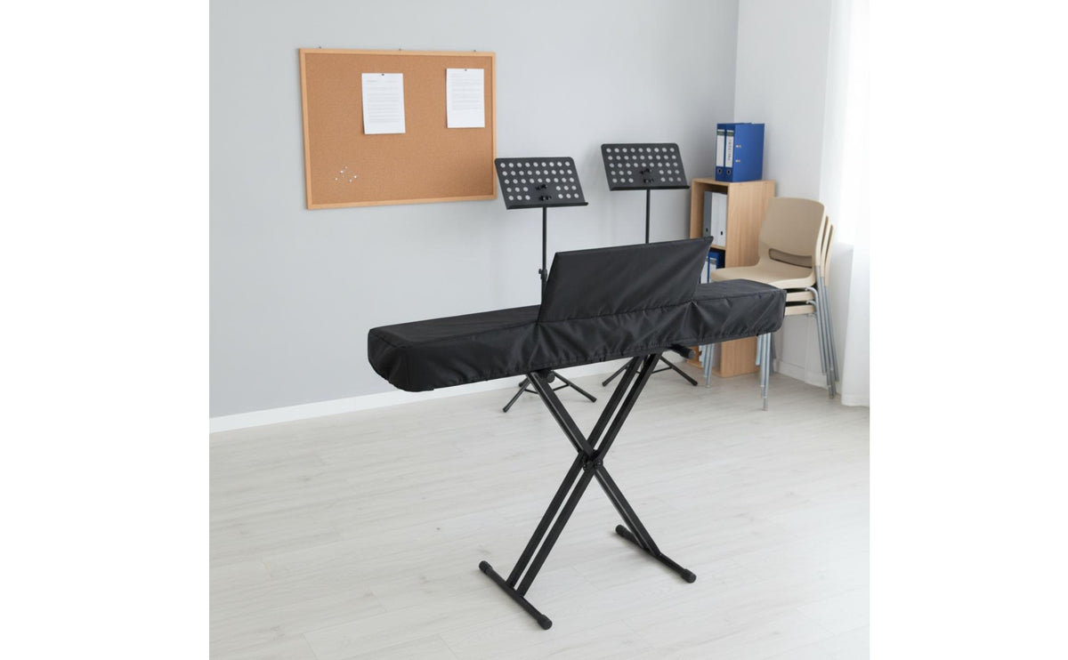 Piano Keyboard Cover with Elastic Hem Cord Fitted Piano Keyboard Cover with Music Stand Opening Stretchy Washable for Pianists