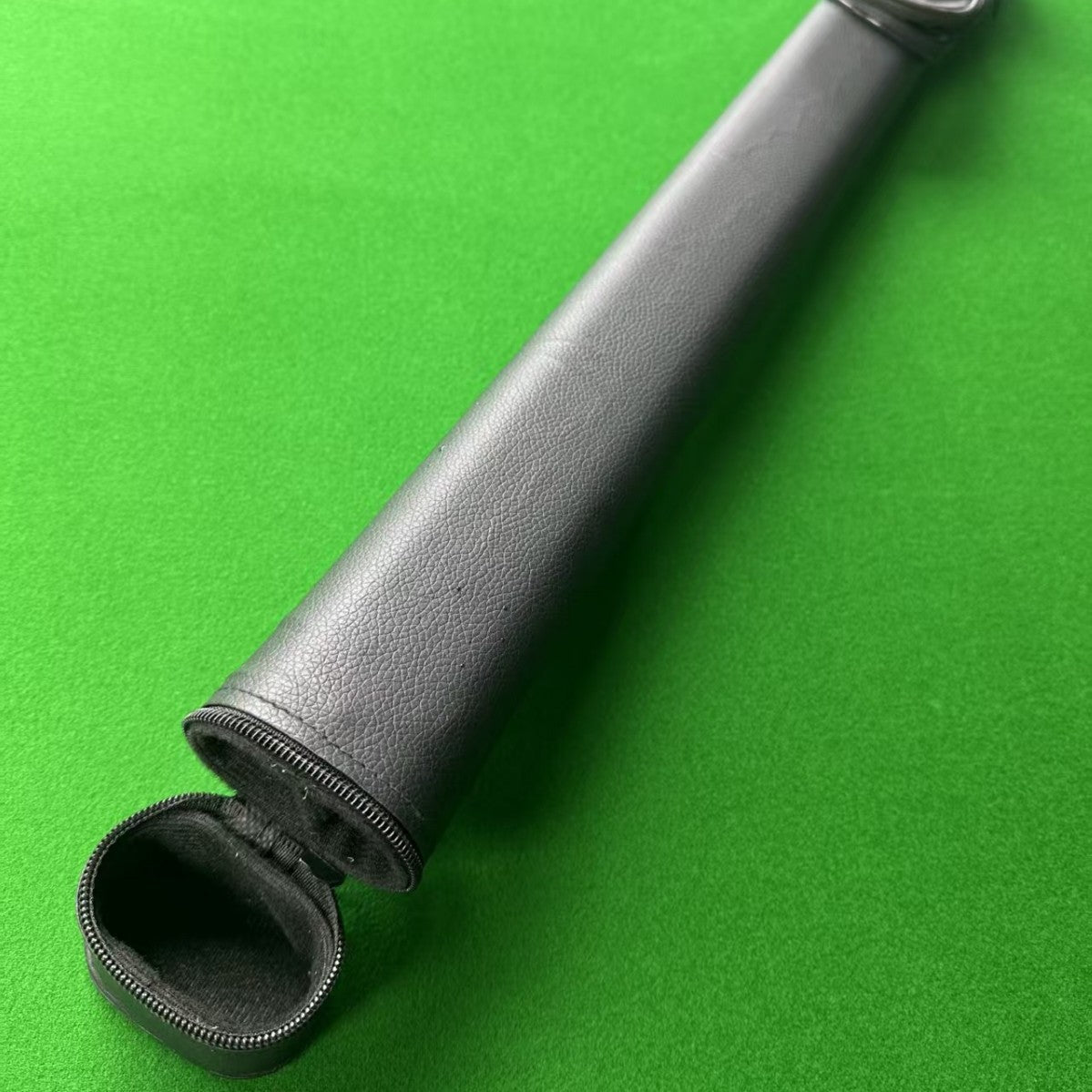 Billiard Cue Case Tube Bag for 1/2 or 3/4 Cues, Portable PU Leather
