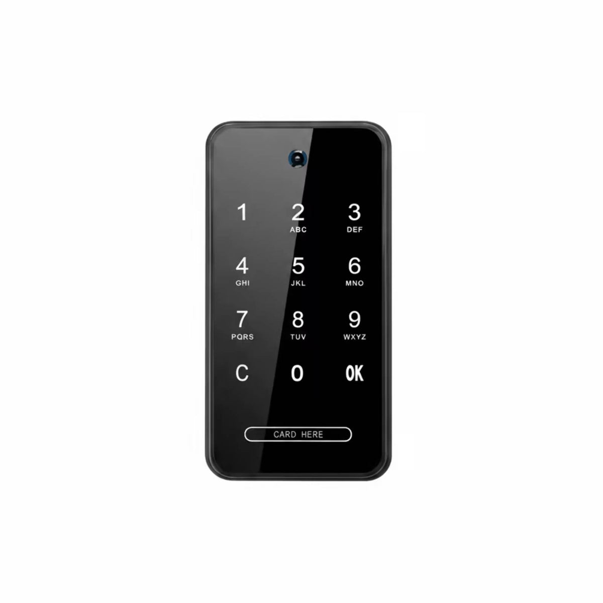 Concealed Mount Electronic Cabinet Lock Glossy Black Storage Security Rectangular Front Panel for Wardrobe
