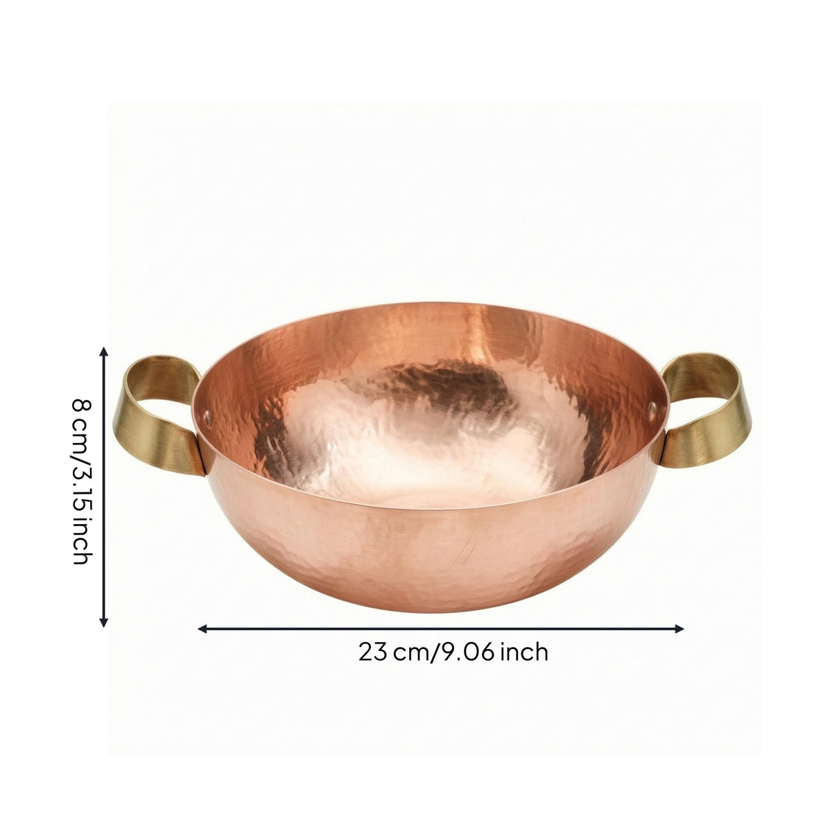 Hammered Copper Pot Wide Wide-Mouthed Top Kitchenware Heat Retention