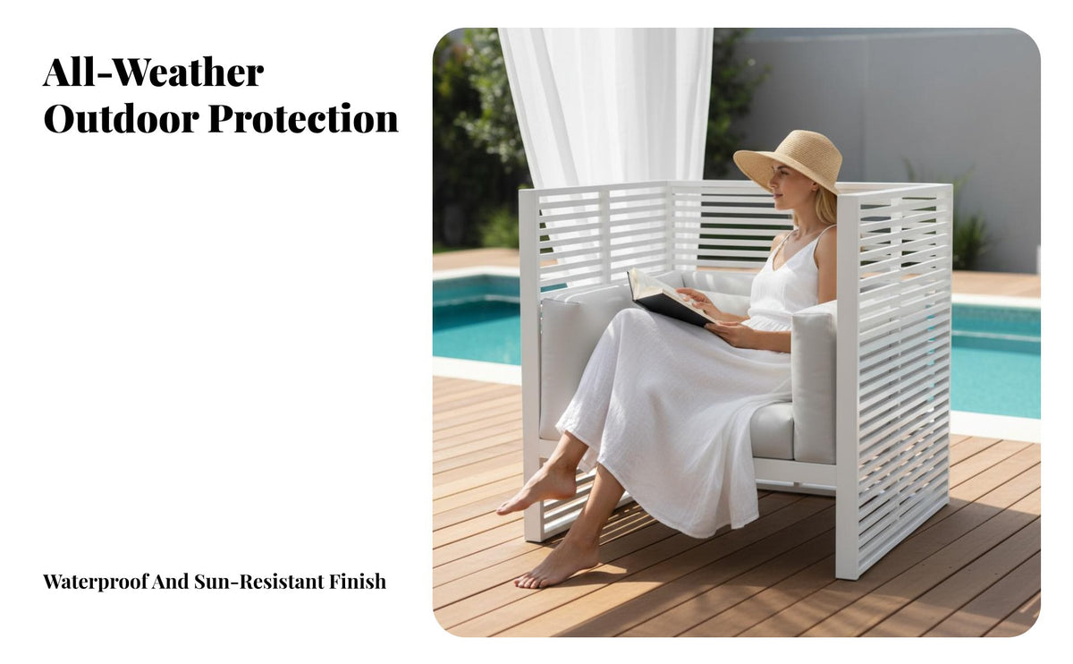 4 Pieces Waterresistant 4-Piece Patio Seating Group sun-resistant Outdoor Furniture Weather-Resistant Garden Lounge Set Low Maintenance for Families, Homeowners, Adults, Balcony, Backyard, pool area, Porch