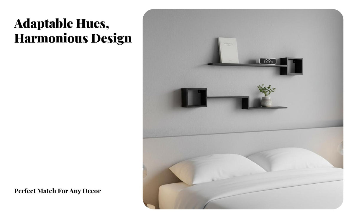 3 Pieces Space-Saving on vertical surfacesmounted Rectangular Shelf Set multi-purpose Use Storage Rack Decorative Display shelf Easy Installation for Decorators, Homeowners, Collectors, Living Room, Bedroom, Office, Hallmethod