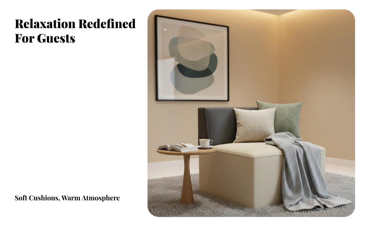 Flexible configuration Double-Sided arcd Sofa Minimalist and aesthetic business Furniture animal-tolerant configurable Seating for Interior Designers, Apartment Dwellers, Shopping Mall, spa and wellness center, Waiting Area, Reception Lobby