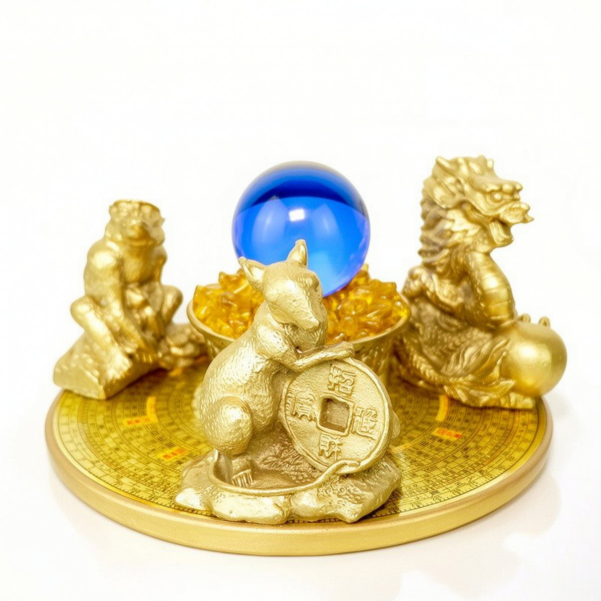 Decorative Arrangement with Figurines Versatile Statue Whimsical for Office