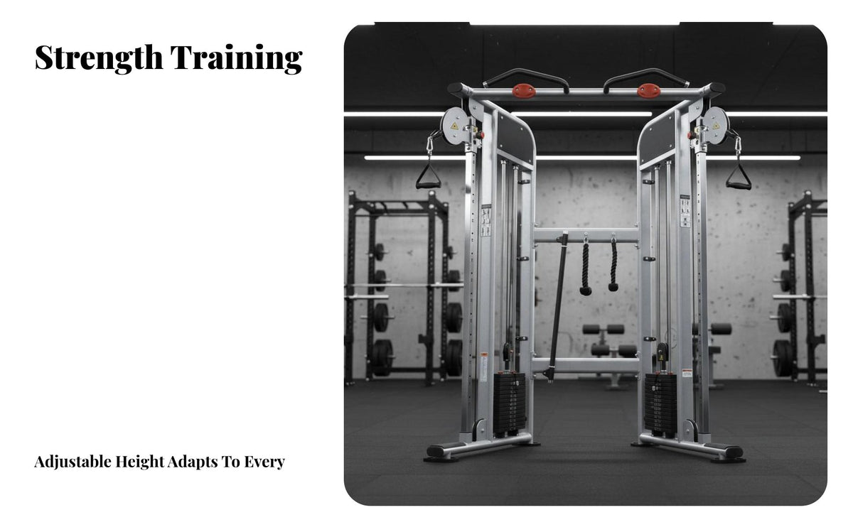 Multi-Station Gym Commercial Grade Double Adjustable Pulley Machine Heavy-Duty Construction Double Pulley Workout Station for Fitness Enthusiasts