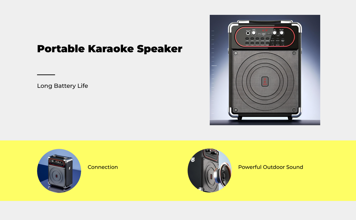 Rechargeable PA speaker for karaoke