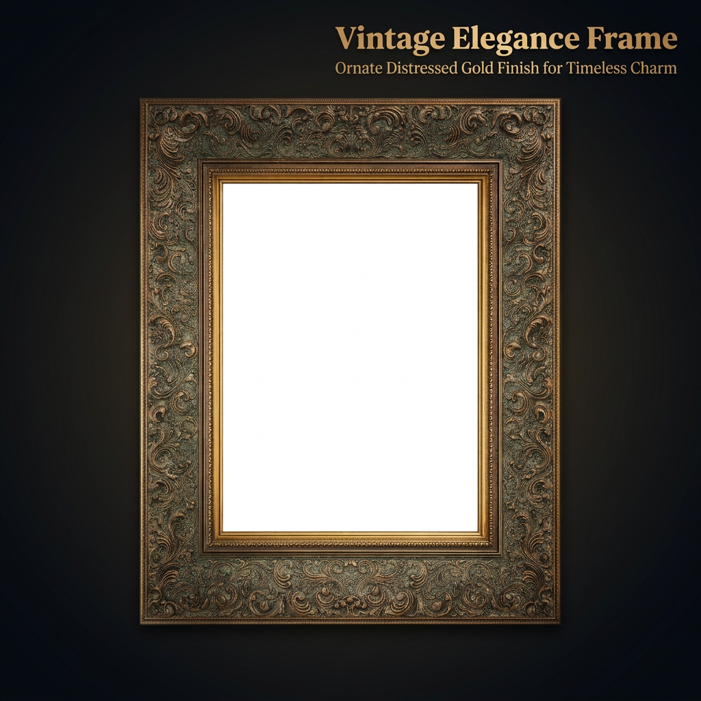 Ornate Picture Frame for Living Room, Embossed Detailing Photo Frame, Art Enthusiast Picture Frame, Birthday Gift Picture Frame Ornate
