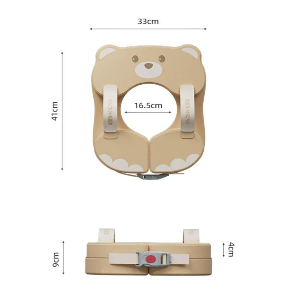 Non Inflatable Baby Buoy Easy to Wear Newborn Swim Coach Cute Bear Design
