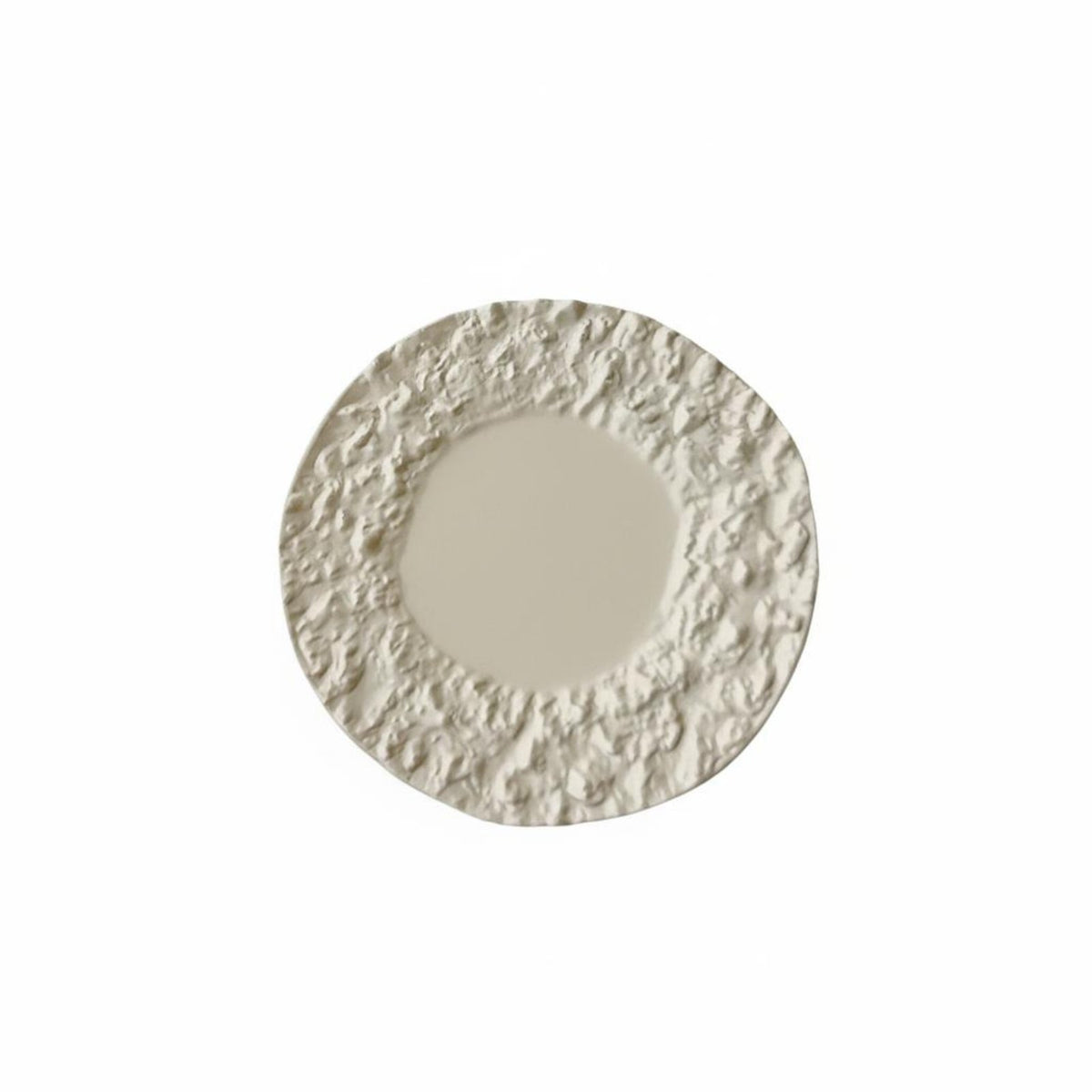 Miniature Dish Plates Realistic Design Rock Pattern Toy Plate Alloy Construction Textured Dollhouse Dish for Hobbyists
