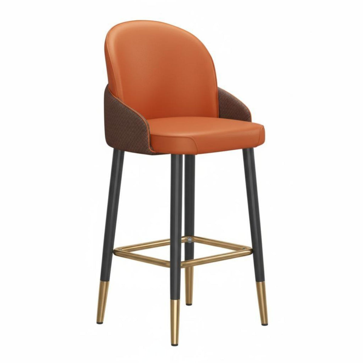 Upholstered Backrestrest Tavernstool Factory-Inspired Design Bar Stool Sturdy Wood Frame Nordic Design for Adults, Cafe
