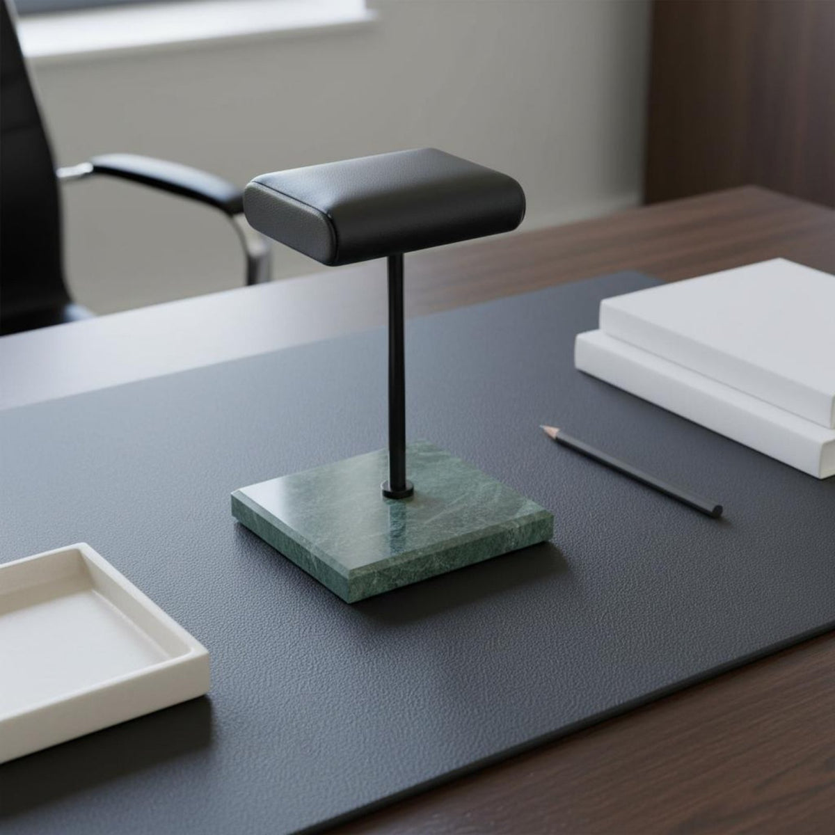 Luxury Design Green Marble Base Watch Stand for Dressing Table, Closet