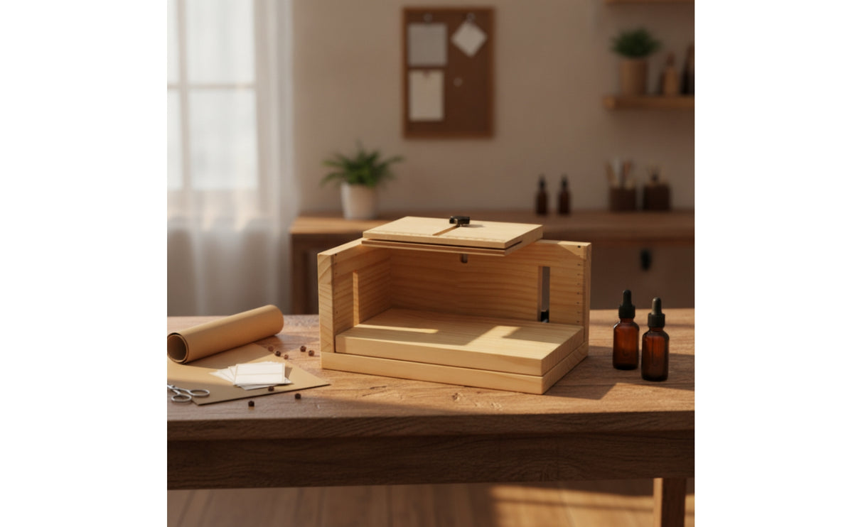 Wooden Label Positioning Stand Manual Labeling Stand with Ruler for Workshops