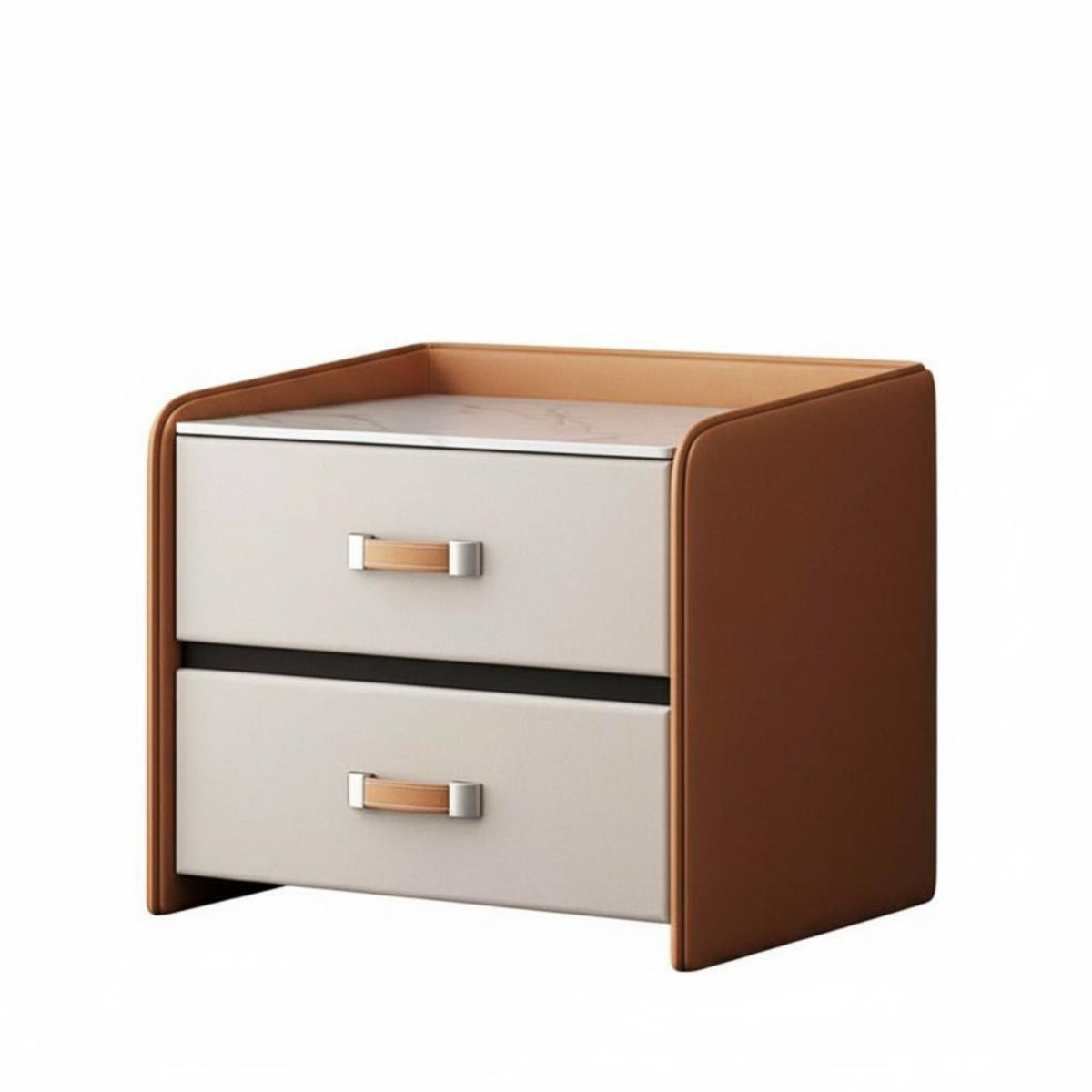 2-Drawer Nightstand Modern Design 2-Drawer Storage Cabinet Long-Lasting And