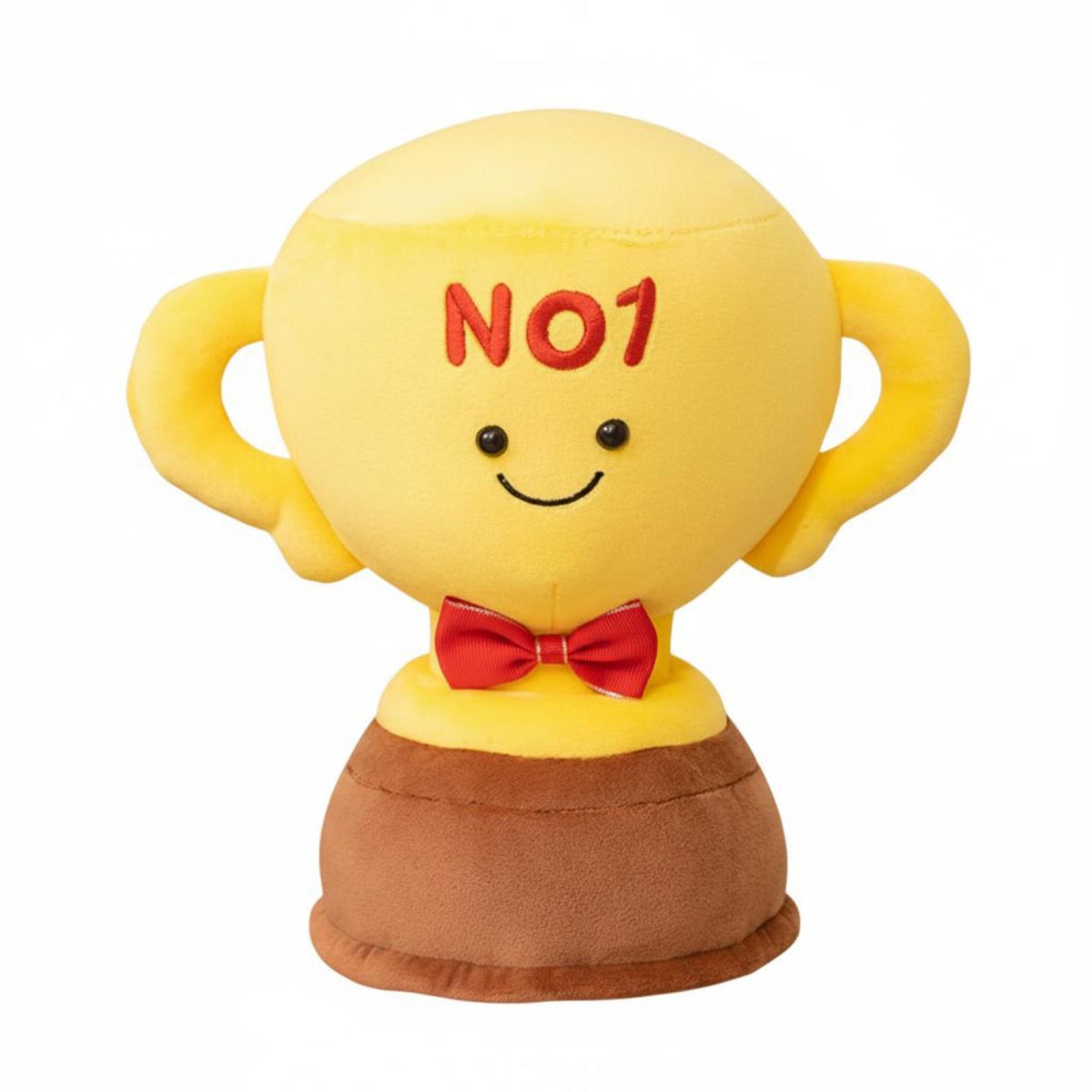 Trophy Stuffed Toy Playful Delight Reward Gift Soft Trophy Award Smiling Face First Place Victor Cup Doll for Kids, Competitions