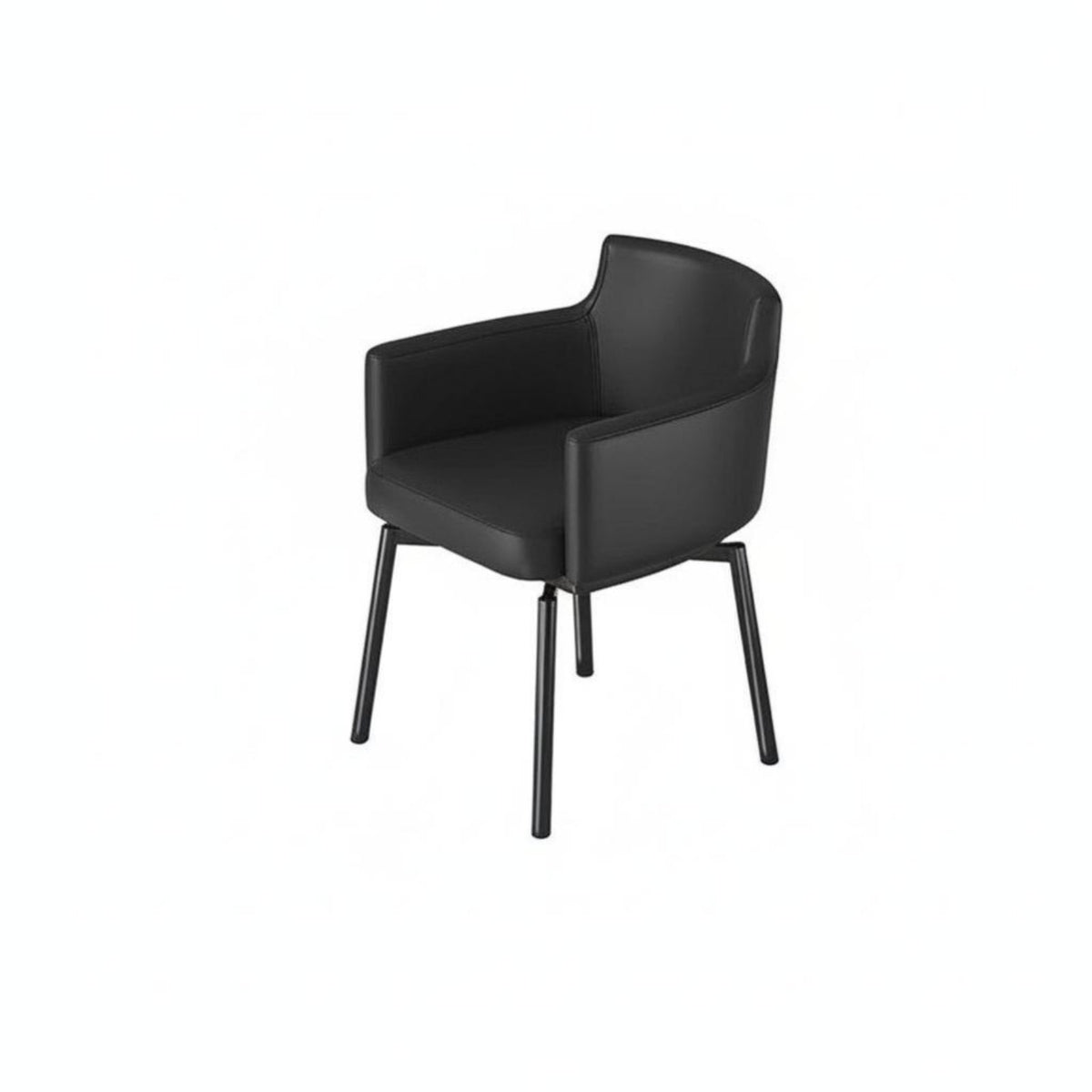Curved Rear Rotate Chair Italian Inspired Design Upholstered Rotate Barrel Armchair Wrap-Around Rearrest Long-Lasting